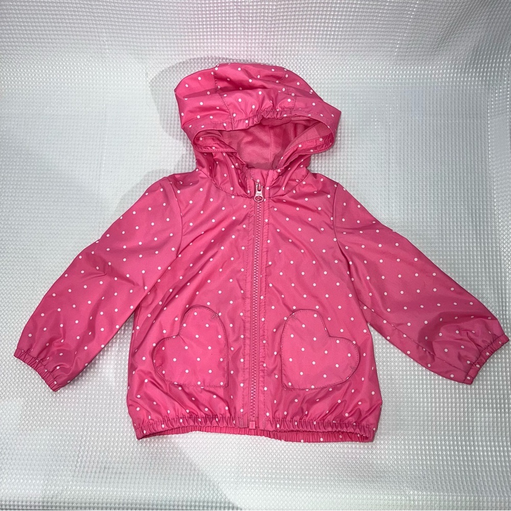 Carter’s Pink & white polka dot Windbreaker